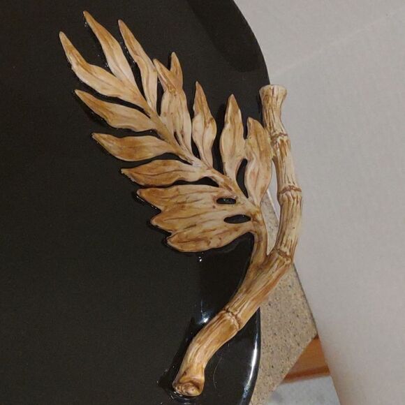 Fitz & Floyd Black Serving Tray Vintage new condition.  17 x 11" . C4 - Picture 4 of 6